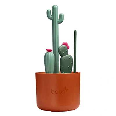 Afbeelding van Boon Cacti Flessenreinigingsborstelset, terracotta, 4 delige set