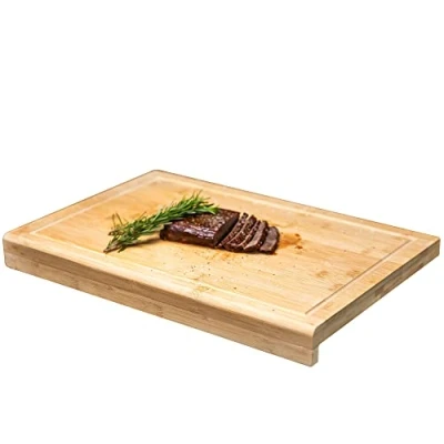 Afbeelding van Bamboe Snijplank werkblad met steunrand BA 426 2.5cm dik Hout Coninx
