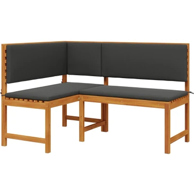 Afbeelding van vidaXL Anthraciet Massief Hout Genoeg Zitplaatsen Buitensofa Modern