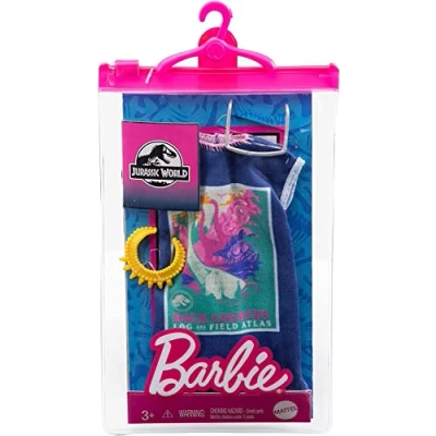 Afbeelding van Mattel Barbie Mini jurken met accessoires in een praktische verpakking Jurassic World