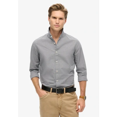 Afbeelding van Superdry Mannen Casual Overhemd met Lange Mouwen Blauw Grootte: L