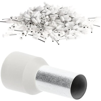Afbeelding van 500 stuks Kalitec AE0510WS adereindhulzen geïsoleerd 0,5 mm² 10 mm lang wit I Made in Germany Industriële kwaliteit