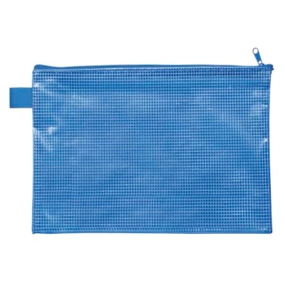 Afbeelding van VELOFLEX 2705050 Vak met rits DIN A5, blauw, gemaakt van stof versterkt EVA materiaal, 1 documentenvak
