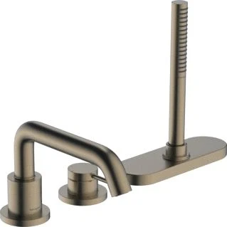Afbeelding van Hansgrohe hg 3 hole bath mixer tecturis s finish set rim mounted bbr 73447140