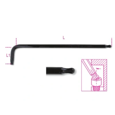 Afbeelding van Beta Haakse stiftsleutels met kogelkop, lang model, voor Torx® schroeven 97BTXL 15 000970315