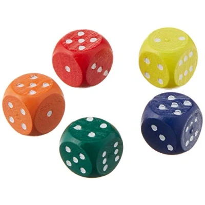Afbeelding van Tobar Houten dobbelstenen (5 delige set)