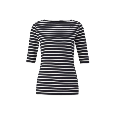 Afbeelding van comma Tshirt print, Dames, Maat: 34, Navy