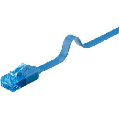 Afbeelding van Goobay CAT 6A Flat Patch Cable U/UTP, blue 3 m
