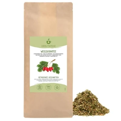 Afbeelding van Meidoornthee, gesneden, voorzichtig gedroogd, 100% pure en natuurlijke haagdoorn voor de bereiding van thee, kruidenthee, meidoornthee (500 GR)
