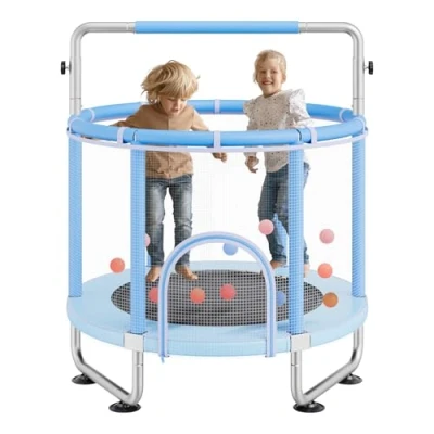 Afbeelding van VEVOR Mini Trampoline Kinder Indoor Training Rebounder met Net 147cm Outdoor