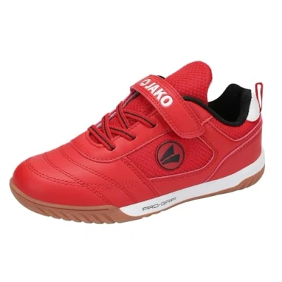 Afbeelding van JAKO SH Winger Unisex Zaalvoetbalschoenen voor kinderen, Maat: 36, Fiery red/jet black Imitatieleer/ textiel