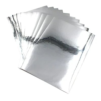 Afbeelding van 10 x DIN A4 vel plotterfolie chroom folie hoogglans effectfolie DIY knutselen knutselfolie plotfolie (chroom zilver, A4)
