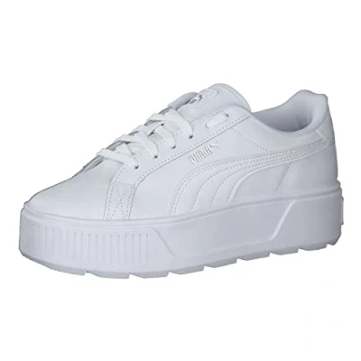 Afbeelding van Puma Karmen Sneakers laag, Dames, Maat: 38.5, White/silver Hoogwaardig imitatieleer