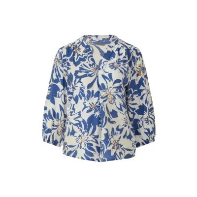 Afbeelding van s.Oliver MIT Raffung Blouse, Dames, Maat: 32, Creme
