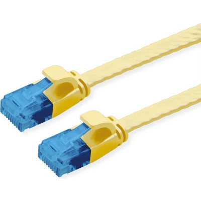 Afbeelding van VALUE UTP patchkabel, Cat.6A (Class EA), extra plat, geel, 2 m