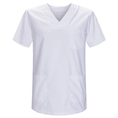 Afbeelding van Scrub Top Unisex Scrubs Medische Uniform V hals Tuniek 817