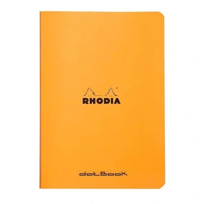 Afbeelding van Rhodia 119190Cpack 10 notitieboekjes oranje A5 gestippeld 96 pagina&#039;s helder wit papier 80 g/m envelop van gecoat karton, zacht, robuust en waterdicht Classic