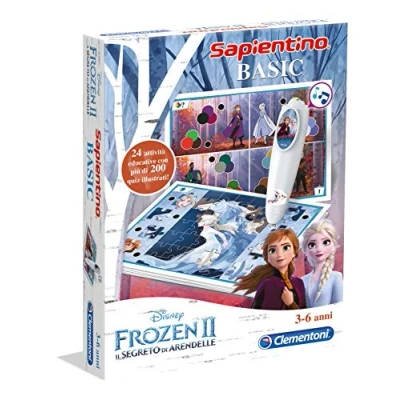 Afbeelding van Clementoni 16237 Sapientino Pen Basic Disney Frozen 2 Quizspel met interactieve pen, educatief spel 3 jaar, sprekende elektronica Made in Italy, batterijen inbegrepen