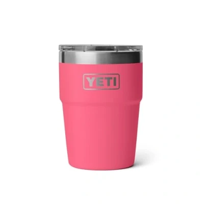 Afbeelding van YETI Rambler Cup, Vacuum Insulated Stainless Steel Stackable Cup with Magslider Lid, Tropical Pink, 16 oz (475 ml)