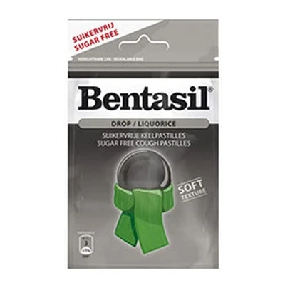 Afbeelding van Bentasil Drop Zwart 12 Zakjes
