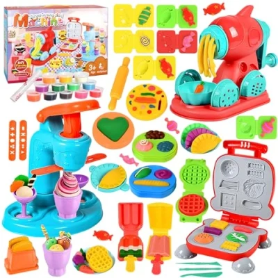Afbeelding van MQVXT 51 Stuks Kneedgereedschap voor kinderen,Deeg Plasticine Gereedschap,Plastic Kneedset,Plasticine Set, DIY Clay Mold Tool Creative Gift Jongens Meisjes