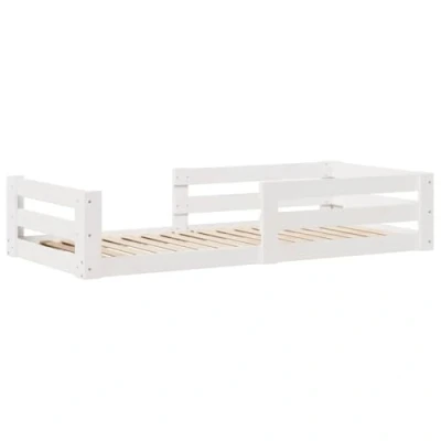 Afbeelding van Bedframe met hoofdbord massief grenenhout wit 140x200 cm