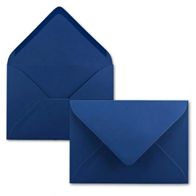 Afbeelding van Neuser Veelkleurige enveloppen formaat C6 162 x 114 mm zelfklevende sluiting 50 Umschläge 16 nachtblauw