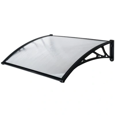 Afbeelding van WerkaPro 10845 luifel van polycarbonaat 80 x 120 cm zwart UV beschermingsbehandeling