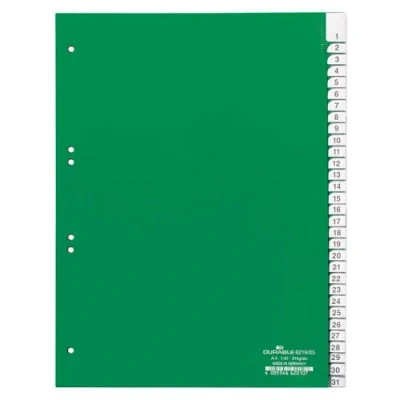 Afbeelding van Durable Tabbladen A4 31 delig gelaste tabs 1 en voorblad