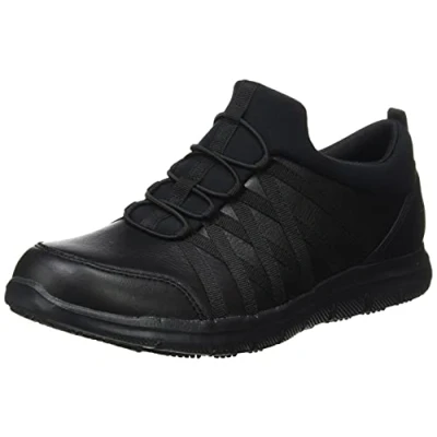 Afbeelding van Skechers Dames Ghenter Dagsby Sneaker, Zwart leder textiel, 39 EU