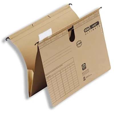Afbeelding van ELBA Zakmappen A4, hangmappen en tas gecombineerd, gerecycled karton, bruin, 25 stuks