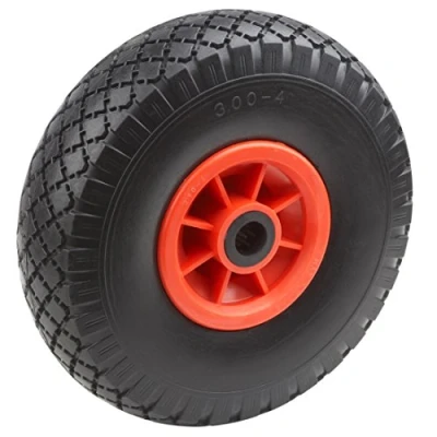 Afbeelding van Metafranc Pechbestendig wiel Ø 260 mm pvc velg type 3.00 4 100 kg draagkracht rollager/massief rubberen voor steekwagen/compleet met velg/steekwagenwiel/reservewiel /