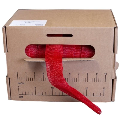 Afbeelding van Buisnet Netkous rekbereik 50 tot 100mm Volle Dispenser doos 50m (Rood)