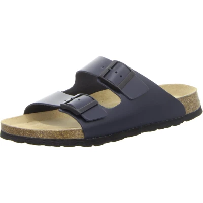 Afbeelding van Natural Sense unisex pantoffels muiltjes sandalen leer navy 1095020