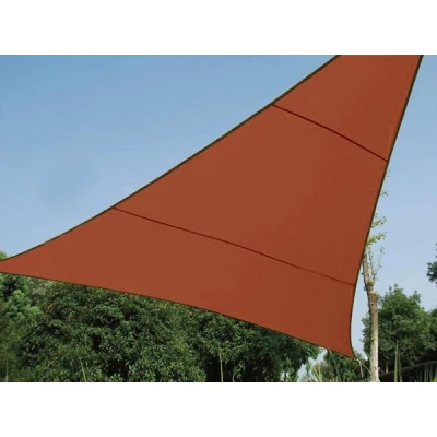 Afbeelding van Perel Schaduwdoek, waterafstotend, 5 x m, 160 g/m², polyester, driehoek, terracotta