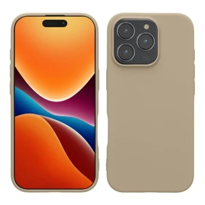 Afbeelding van kwmobile telefoonhoesje geschikt voor Apple iPhone 16 Pro Hoesje smartphone Back cover in crème