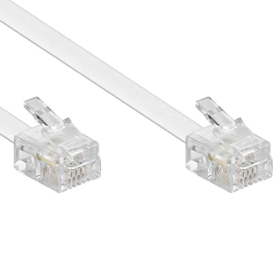 Afbeelding van DSL kabel RJ11 1 meter Wit ACT