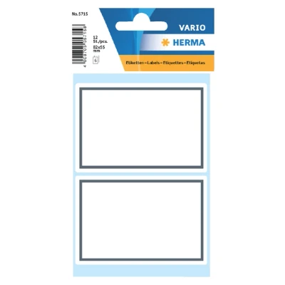 Afbeelding van 10x Herma Boeketiketten wit met grijze rand 82x55 mm