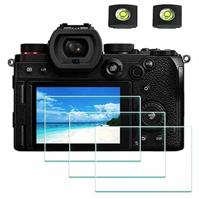 Afbeelding van ULBTER Screenprotector voor Panasonic LUMIX S5 &amp; Hot Shoe Cover 0,3 mm 9H Hardheid Gehard Glas Flim, Anti Schraap Bubble [3 Stuks]