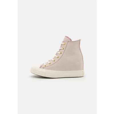 Afbeelding van Converse Chuck Taylor ALL STAR Wedge Platform Sneakers hoog, Dames, Maat: 39.5, Orchid dust/egret/gold Polyester