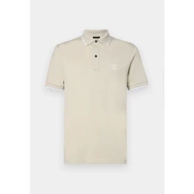 Afbeelding van BOSS Passertip Poloshirt, Heren, Maat: Small, Light beige