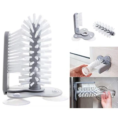 Afbeelding van Xinlie Glazen spoelborstel, afwasborstel, glasspoeler, glasspoelborstel, nylon slangborstel, set glasborstel, melkslangborstel, flessenborstel, flesborstel, reinigingsborstels