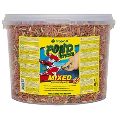 Afbeelding van POND STICKS MIXED 11L / 900g kleurversterkend voer voor koi en andere vijvervissen, bevordert de rode gouden kleur vijvervissen