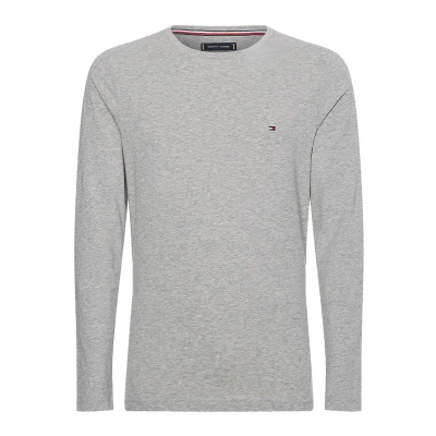 Afbeelding van Tommy Hilfiger SLIM FIT LONG Sleeve TEE Longsleeve, Heren, Maat: Small, Light grey heather