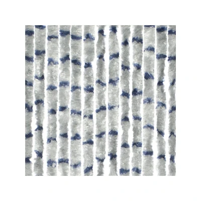 Afbeelding van Travellife Chenille Streep Grijs/blauw 56x185cm