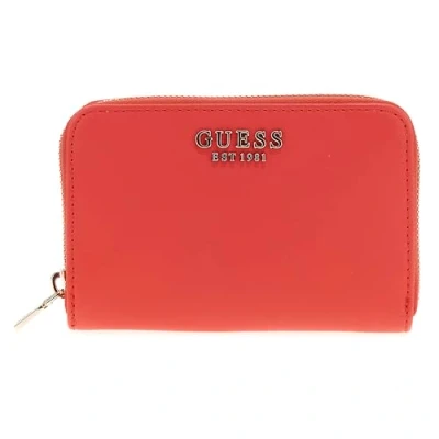 Afbeelding van GUESS Portemonnee Laurel Zip Around Wallet Coral Red Koraalrood