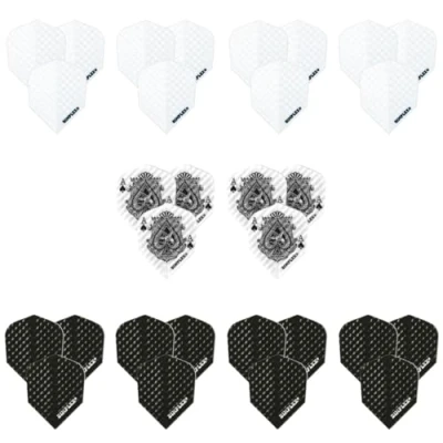 Afbeelding van Harrows Dimplex dartpijlen 10 x sets (30 flights totaal) I 100 micron premium extra sterk gemaakt in het Verenigd Koninkrijk, professionele dartaccessoires