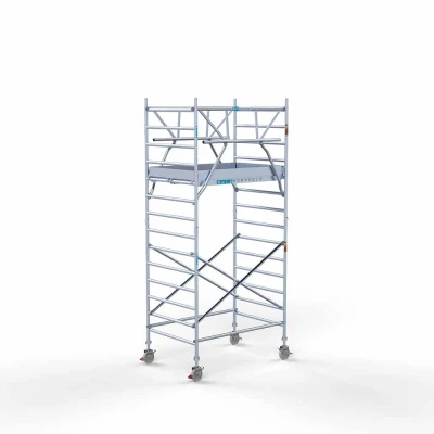 Afbeelding van Professionele alu rolsteiger 135x190x5.20m werkhoogte incl. dubbele voorloopleuning