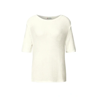 Afbeelding van Street One Tshirt basic, Dames, Maat: 36, Off white