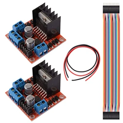 Afbeelding van Youmile 2 STUKS L298N Motor Drive Controller Board DC Dual H Bridge Robot Stappenmotor Controle en Drives Module voor Arduino Smart Auto Met Dupont Kabel